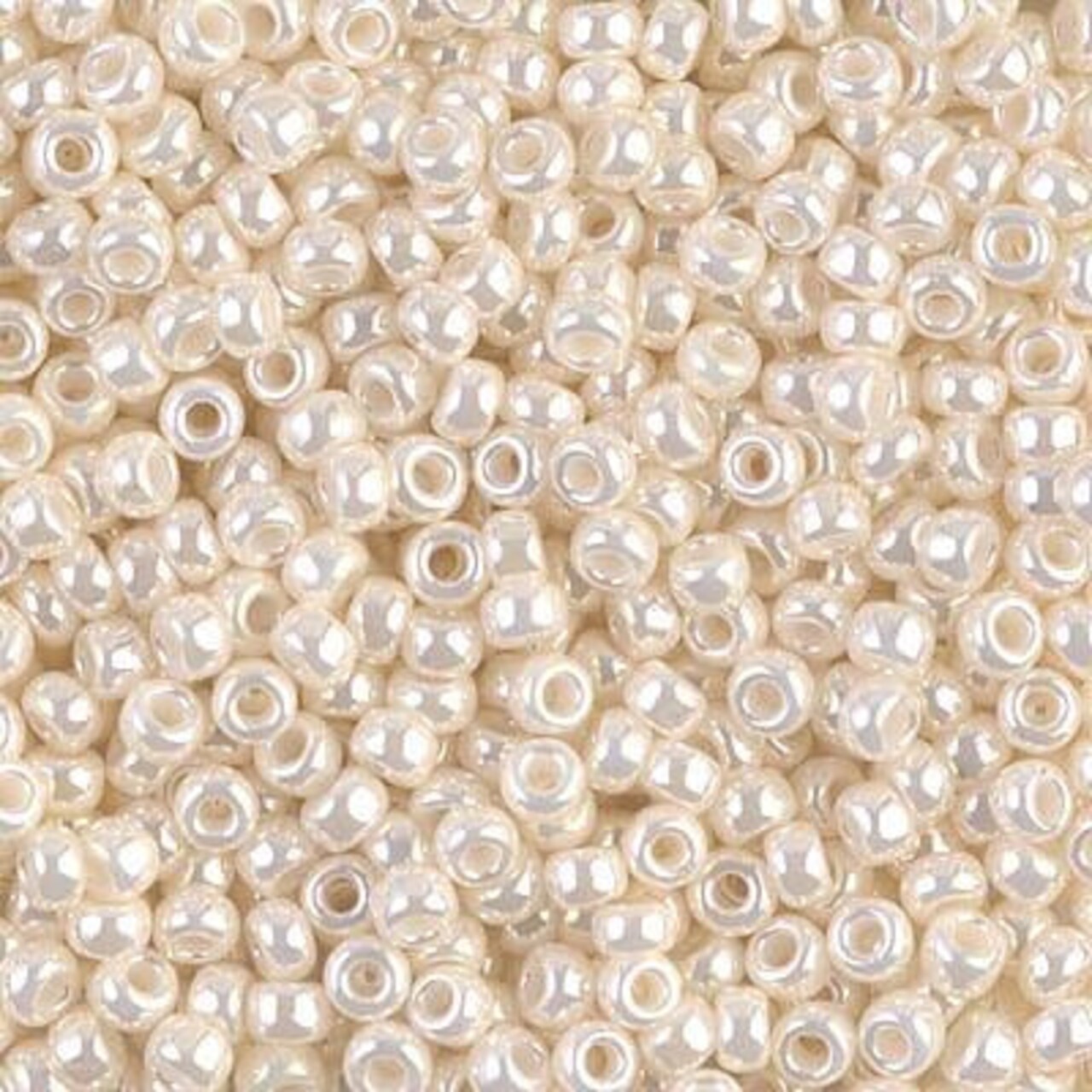Miyuki 8 Round Seed Bead, 8-592, Antique Ivory Pearl Ceylon, 10 grams